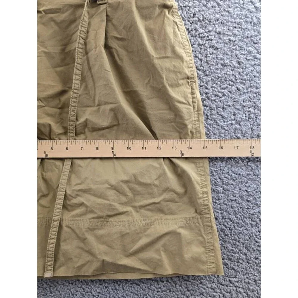 BOSS Orange High-Rise Baggy-Fit Shorts Women's 10 Beige Pleated Zip Hook & Bar